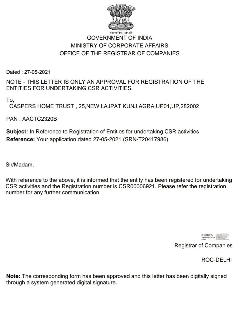 Certificate